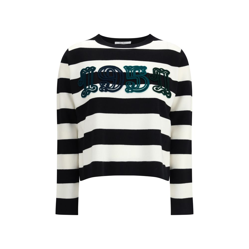Max Mara Schwarzes Fleece-Sweatshirt aus Wolle