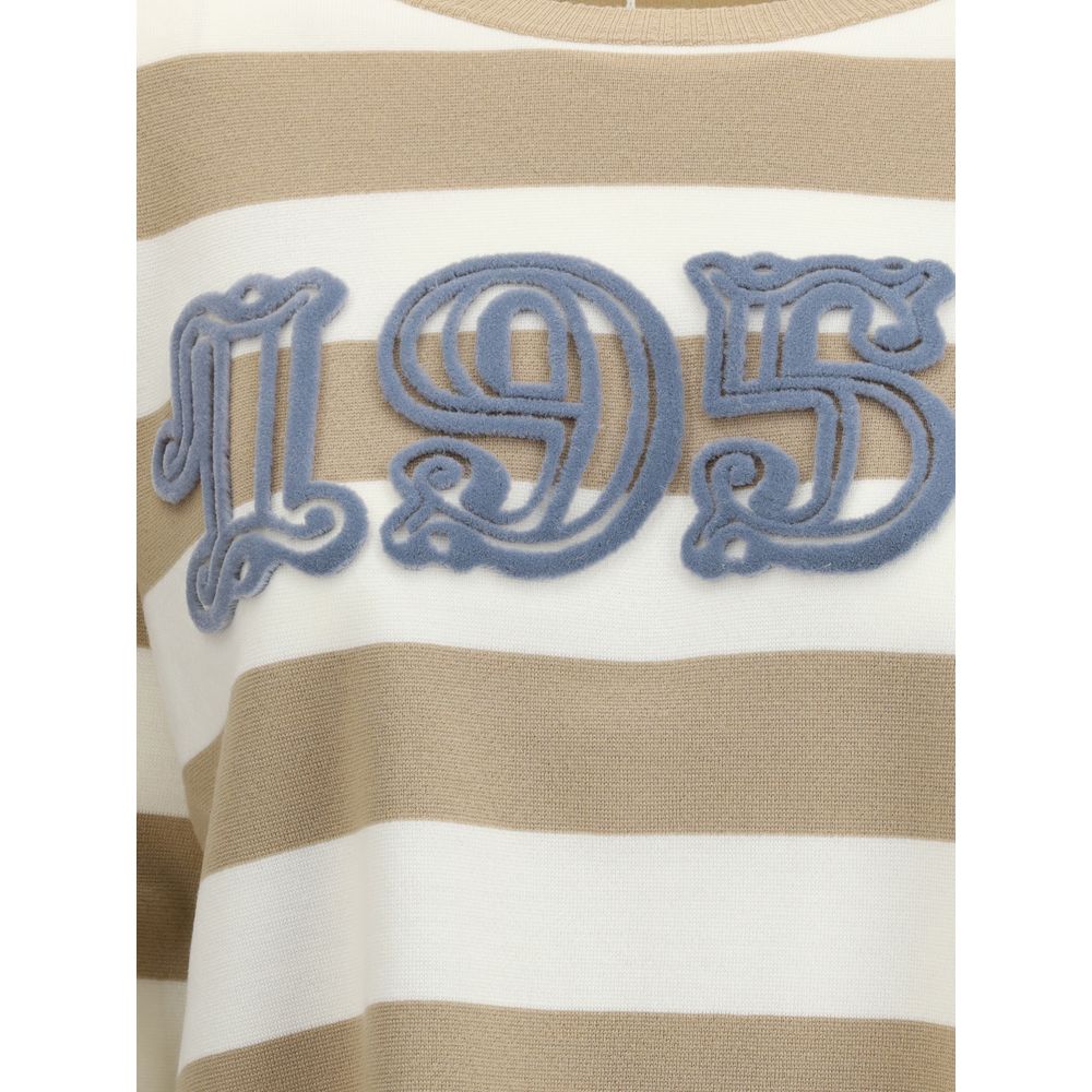 Max Mara Beige Woll-Fleece-Sweatshirt