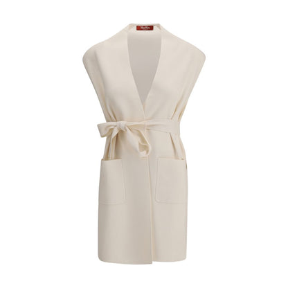 Max Mara Mantel aus cremefarbener Viskose