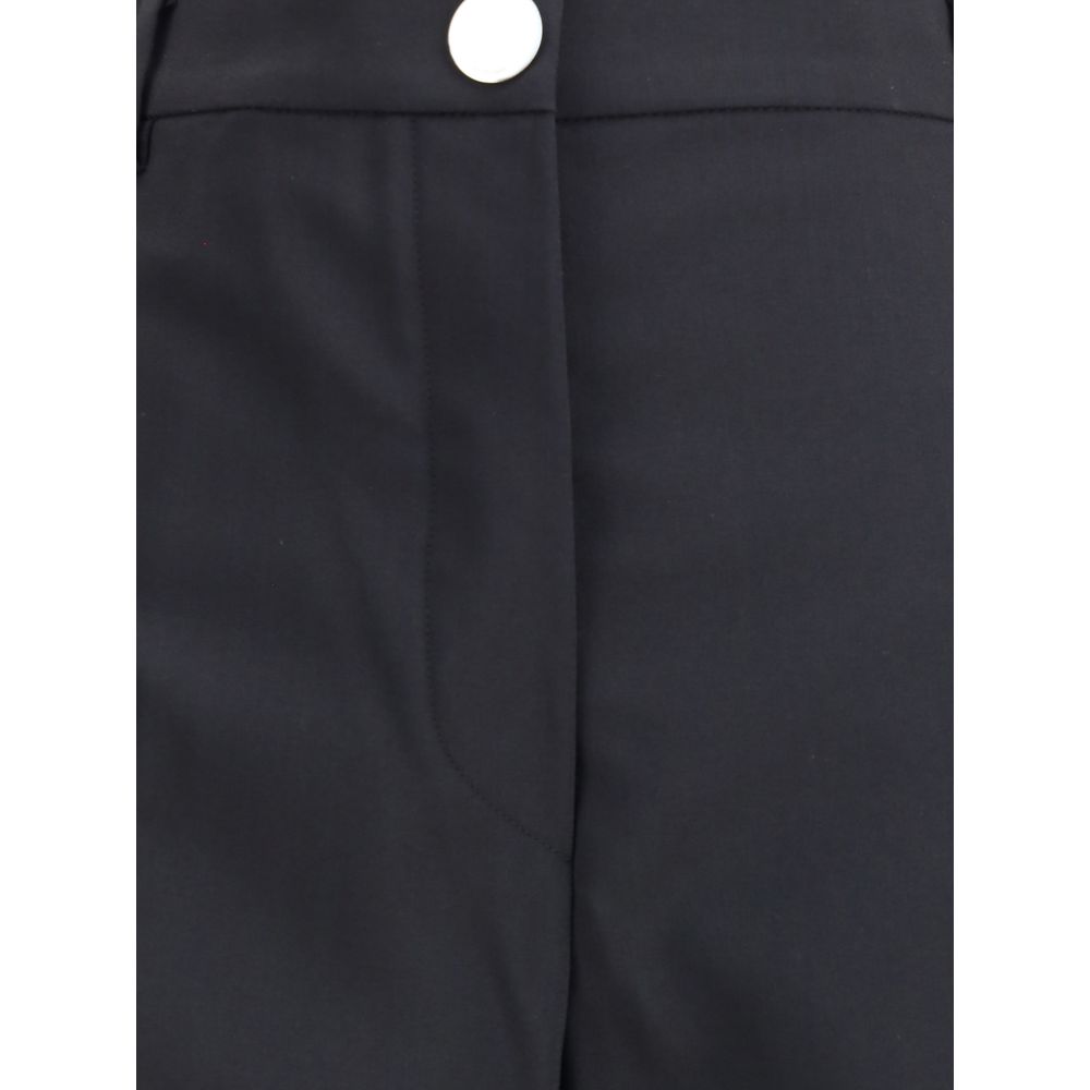 Max Mara Schwarze Fleece-Woll-Freizeithose