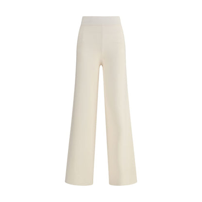 Max Mara Cremefarbene Viskose-Freizeithose