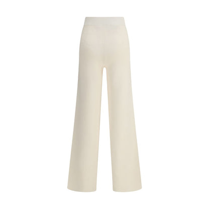 Max Mara Cremefarbene Viskose-Freizeithose
