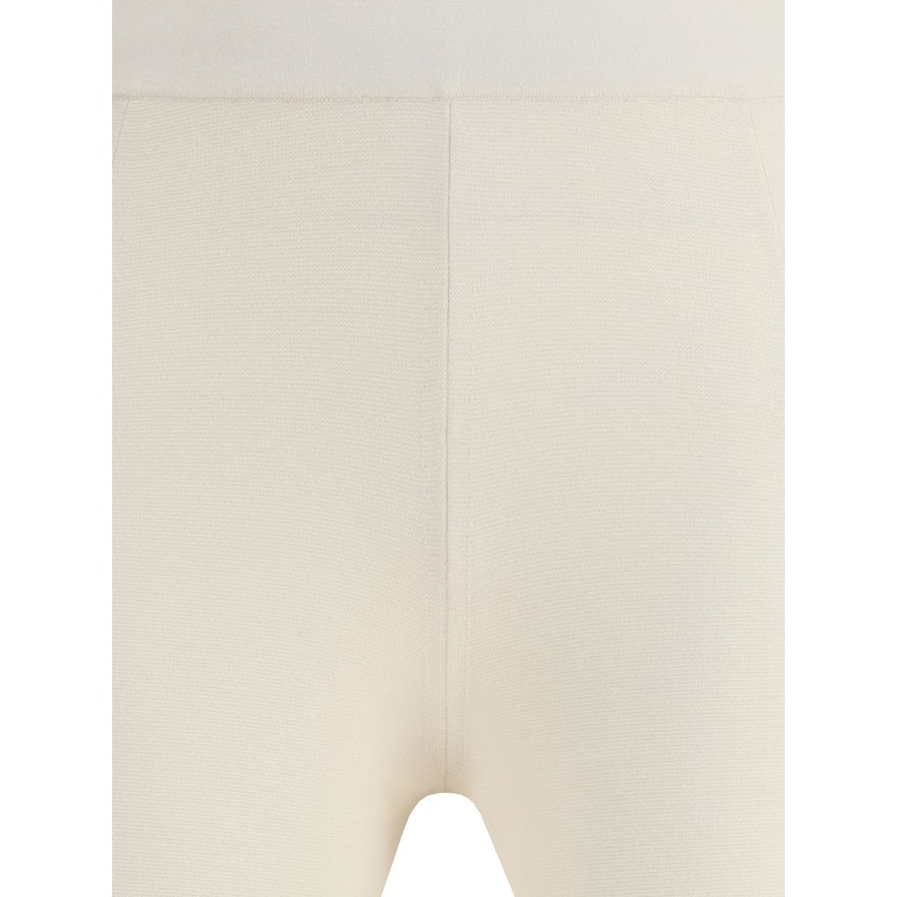 Max Mara Cremefarbene Viskose-Freizeithose
