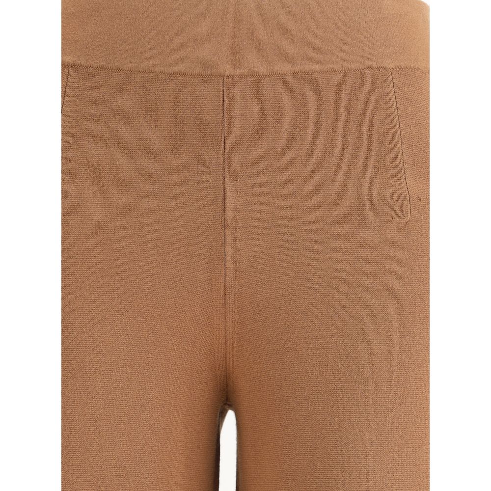 Max Mara Braune Viskose-Freizeithose