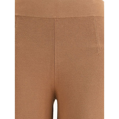 Max Mara Braune Viskose-Freizeithose