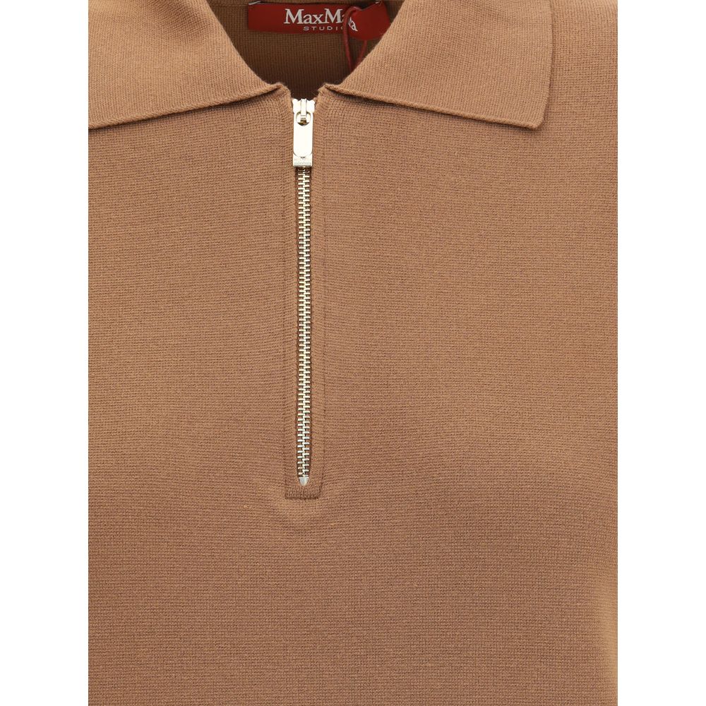 Max Mara Teti Poloshirt mit Reißverschluss