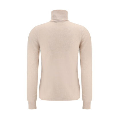 Max Mara Beige Woll-Rollkragenpullover