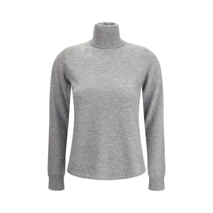 Max Mara Grauer Woll-Rollkragenpullover