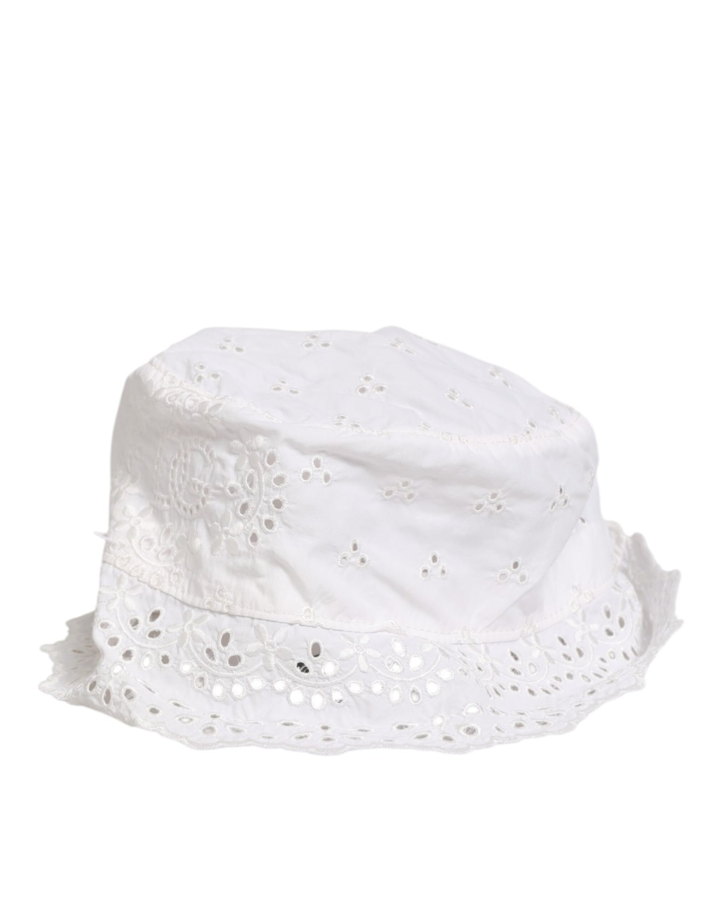 Dolce &amp; Gabbana – Capello-Hut aus weißem Nylon mit Cut-Out-Logo