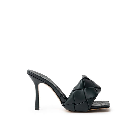 Bottega Veneta Sandalen mit Stilettoabsatz aus grünem Leder