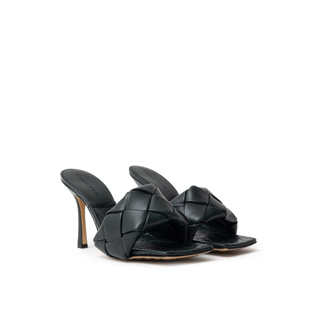 Bottega Veneta Sandalen mit Stilettoabsatz aus grünem Leder