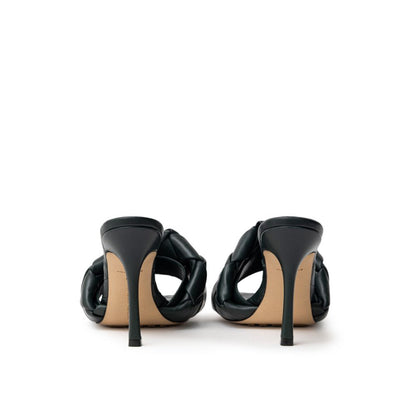 Bottega Veneta Sandalen mit Stilettoabsatz aus grünem Leder