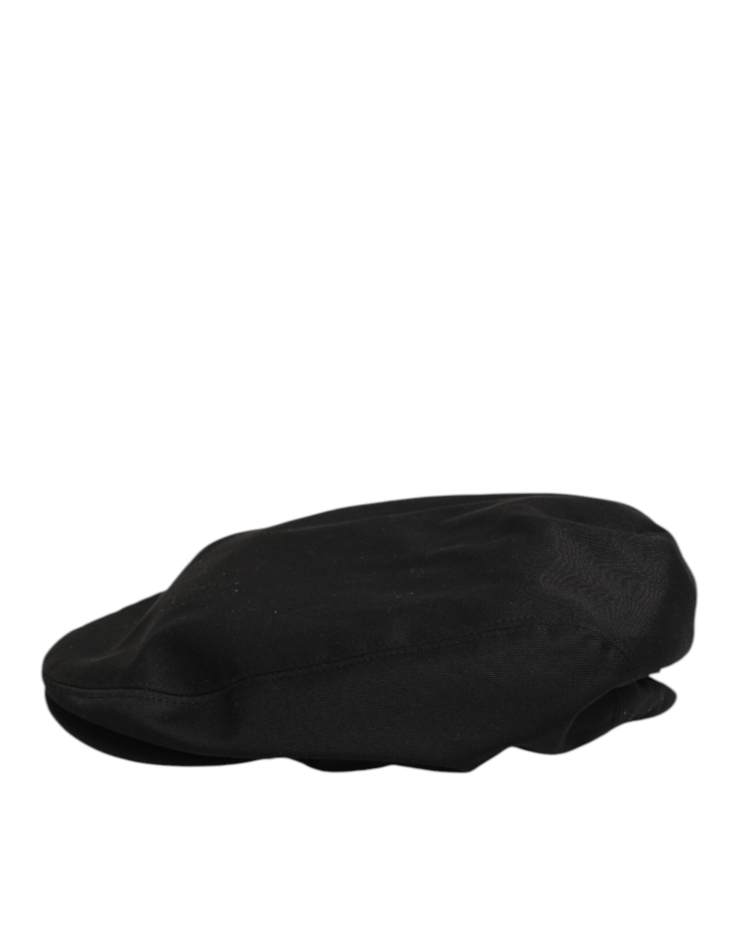 Dolce &amp; Gabbana Capello-Mütze aus schwarzem Baumwollstoff mit DG-Logo