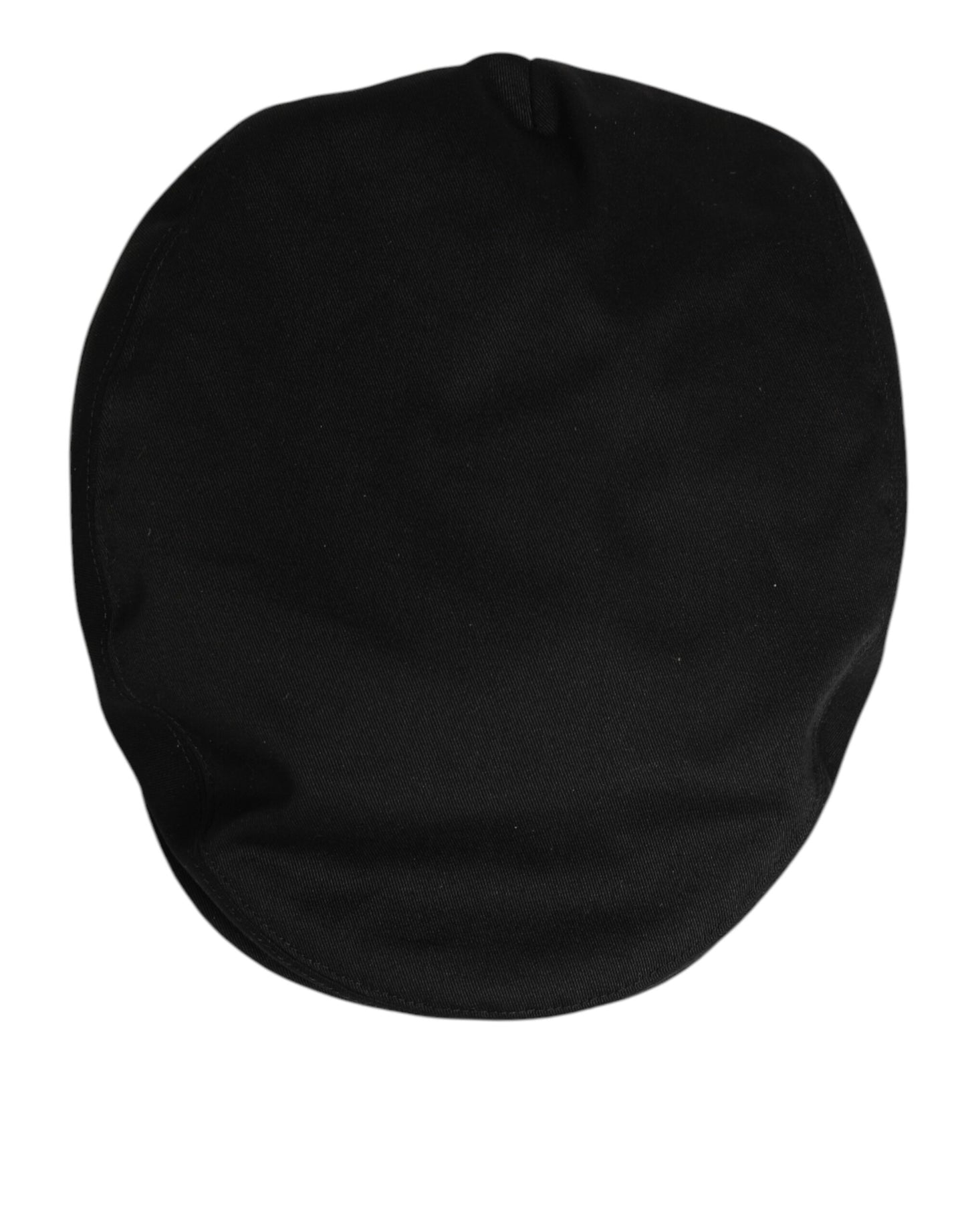 Dolce &amp; Gabbana Capello-Mütze aus schwarzem Baumwollstoff mit DG-Logo