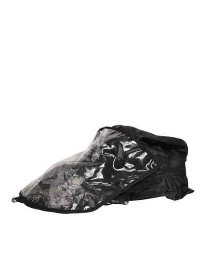 Dolce &amp; Gabbana – Schwarzer PVC-Fischerhut mit breiter Krempe für Herren