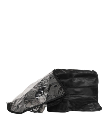 Dolce &amp; Gabbana – Schwarzer PVC-Fischerhut mit breiter Krempe für Herren
