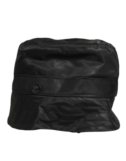 Dolce &amp; Gabbana – Schwarzer PVC-Fischerhut mit breiter Krempe für Herren