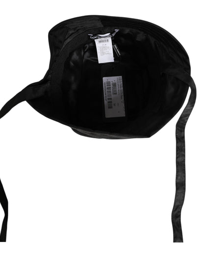 Dolce &amp; Gabbana – Schwarzer PVC-Fischerhut mit breiter Krempe für Herren
