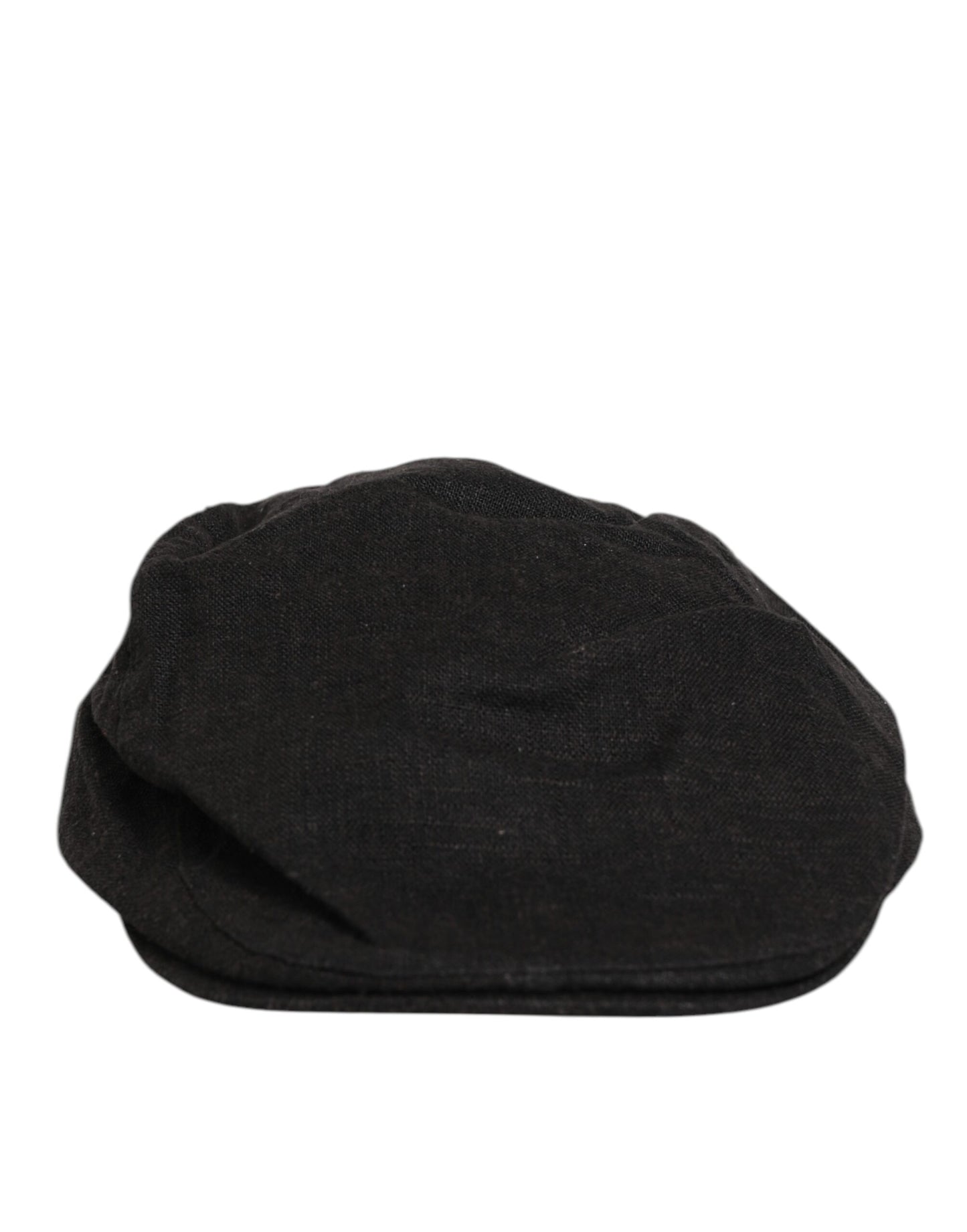Dolce &amp; Gabbana Capello-Mütze aus schwarzem Baumwollstoff mit DG-Logo