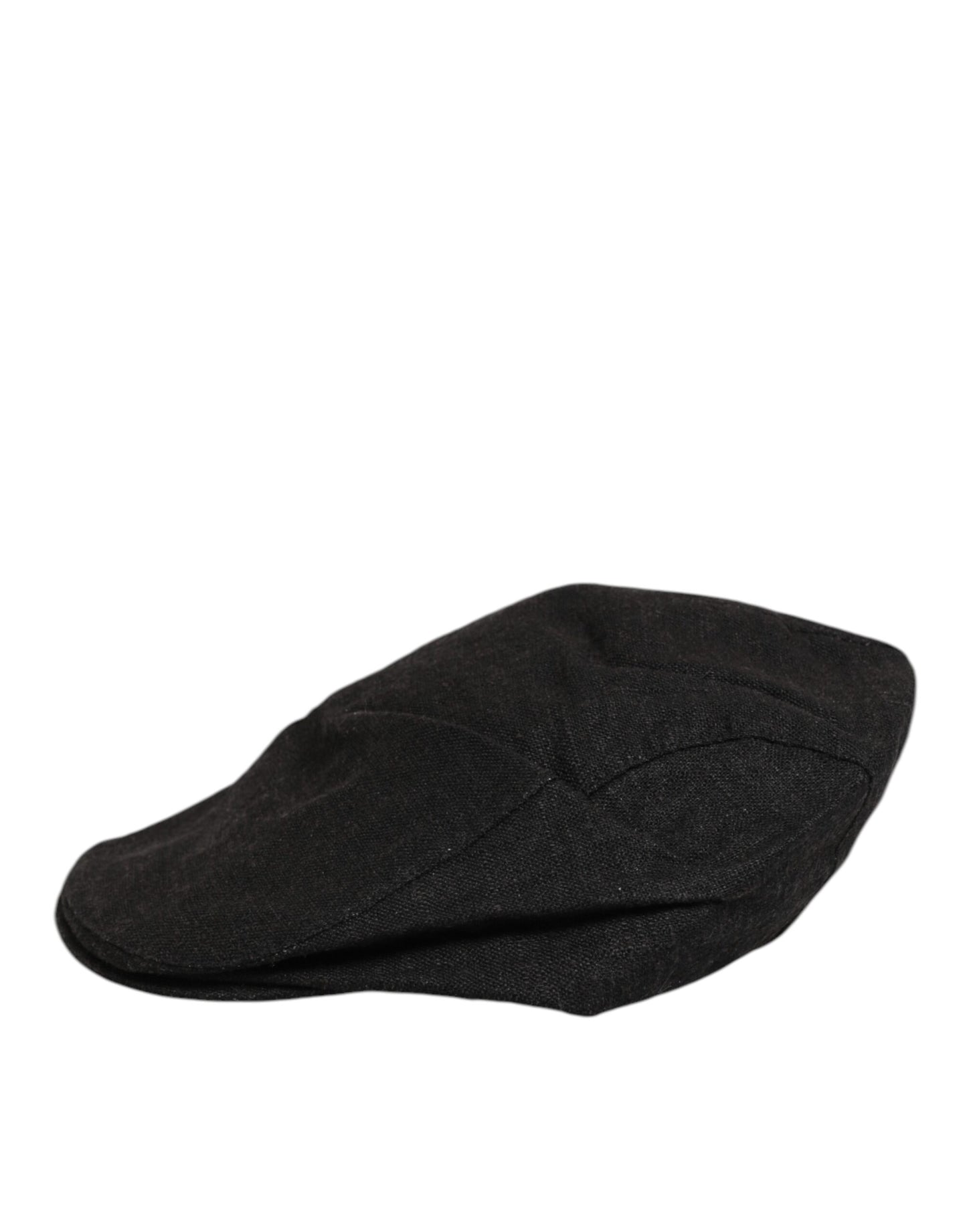 Dolce &amp; Gabbana Capello-Mütze aus schwarzem Baumwollstoff mit DG-Logo