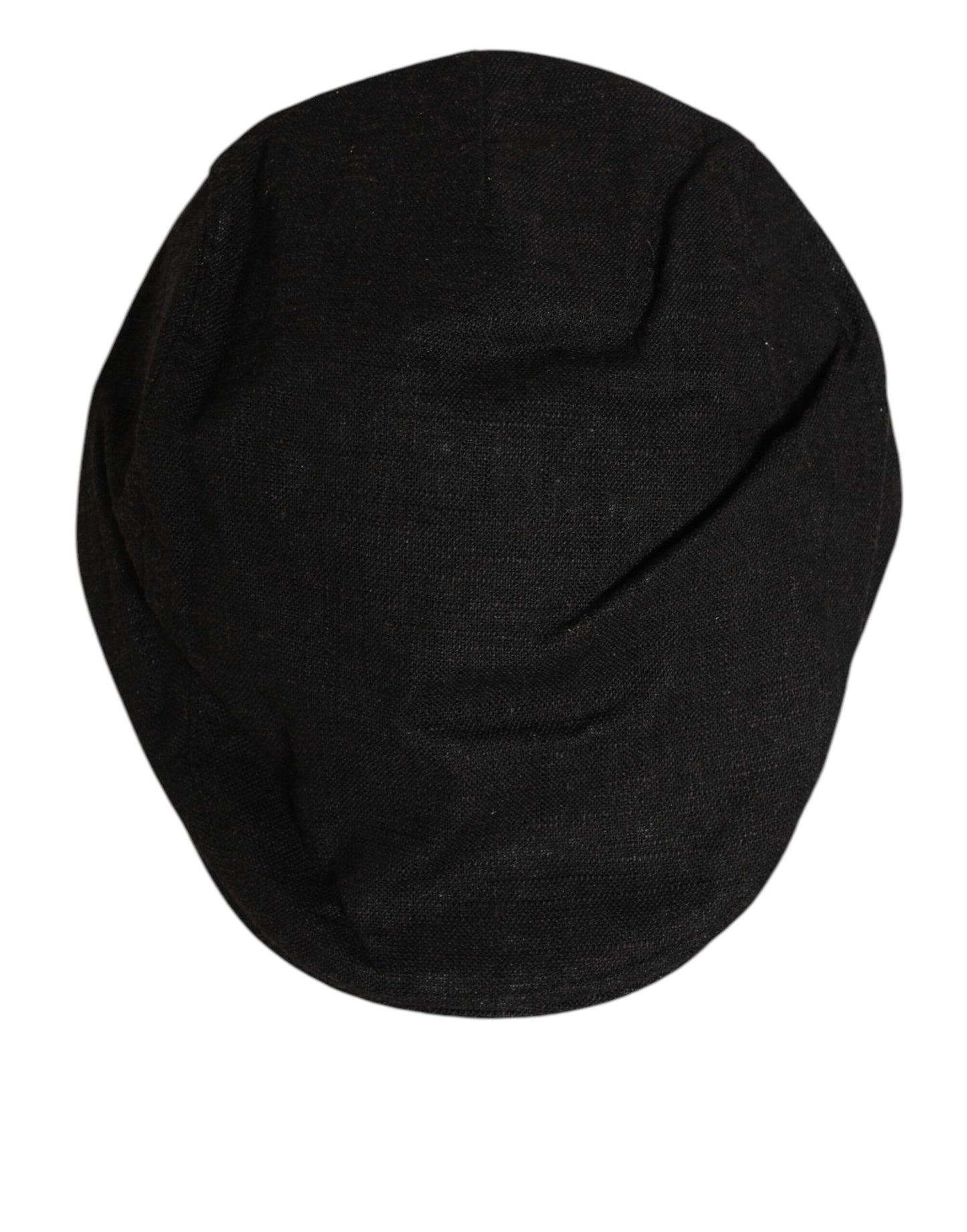 Dolce &amp; Gabbana Capello-Mütze aus schwarzem Baumwollstoff mit DG-Logo