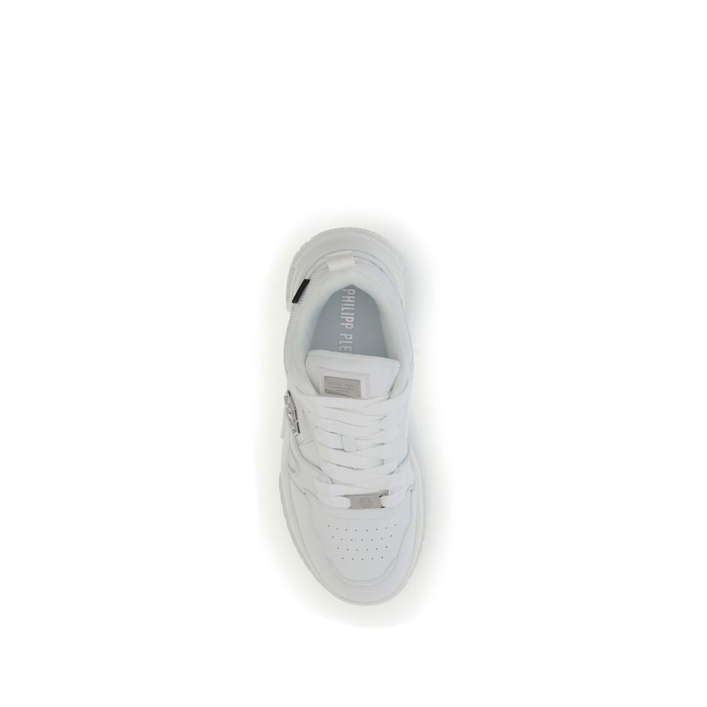 Philipp Plein Weiße Polyester-Sneaker für sportliche Aktivitäten