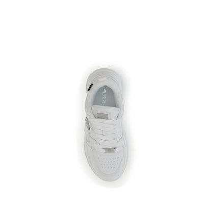 Philipp Plein Weiße Polyester-Sneaker für sportliche Aktivitäten