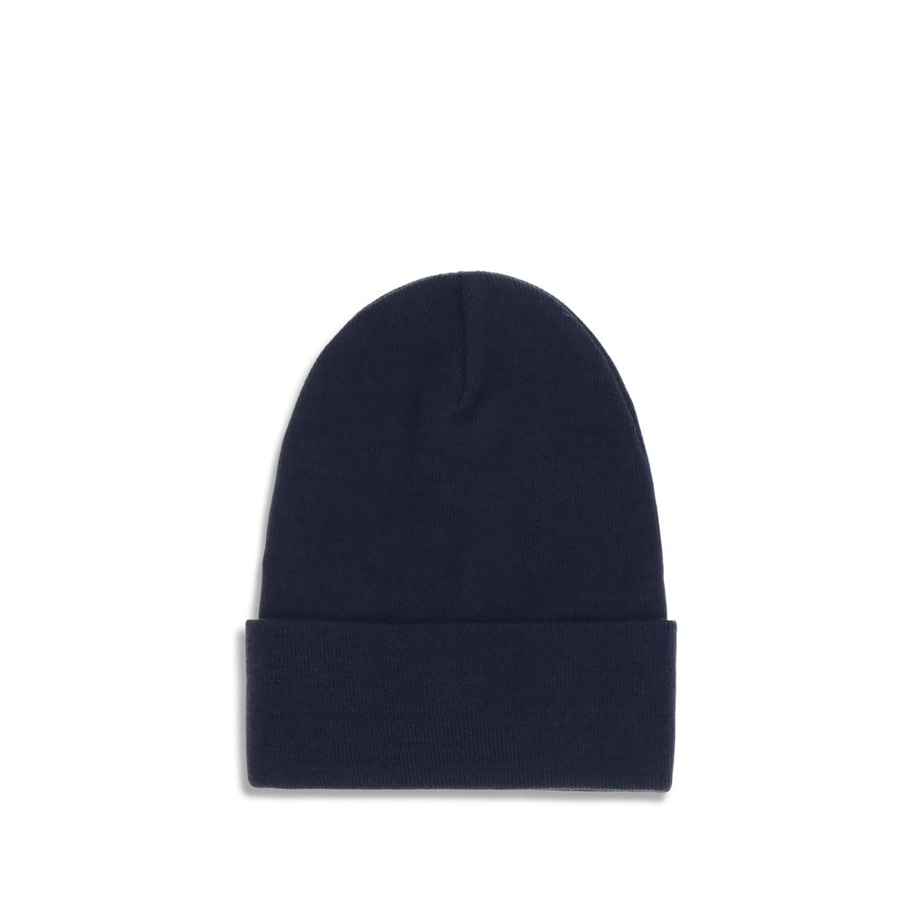 Moncler Grenoble Blaue Fleece-Wollmütze