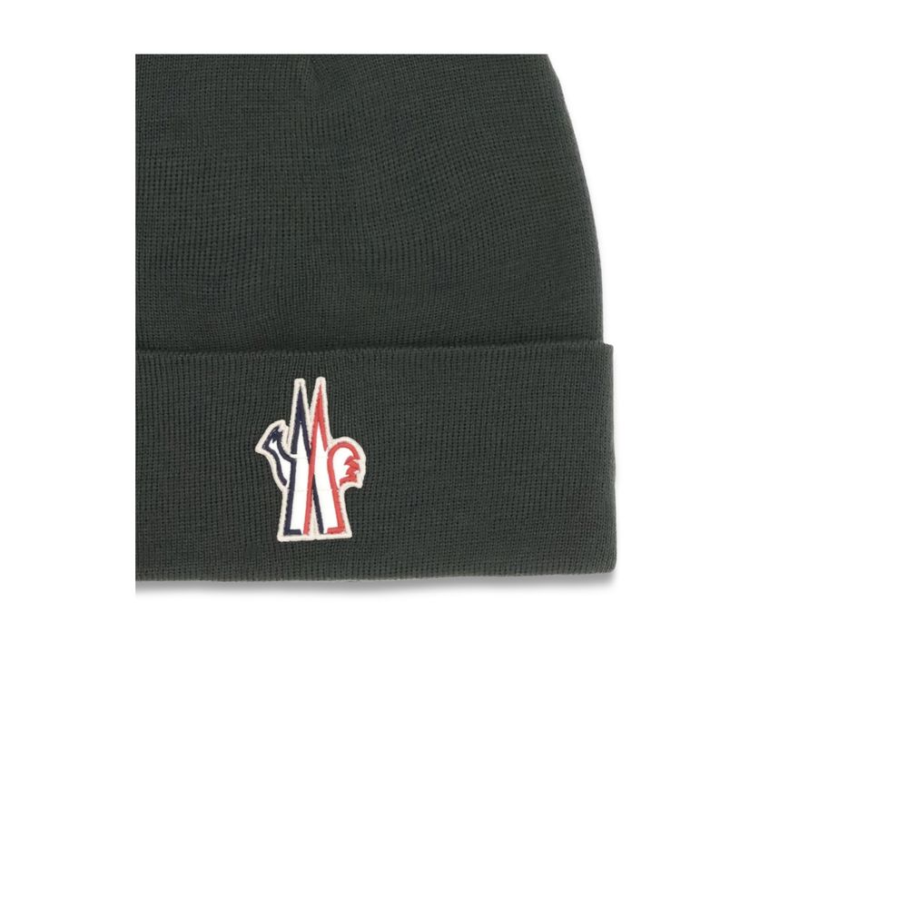 Moncler Grenoble Schwarze Fleece-Wollmütze