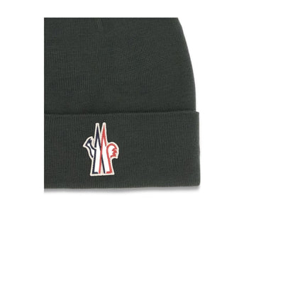 Moncler Grenoble Schwarze Fleece-Wollmütze
