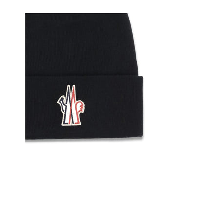 Moncler Grenoble Schwarze Fleece-Wollmütze