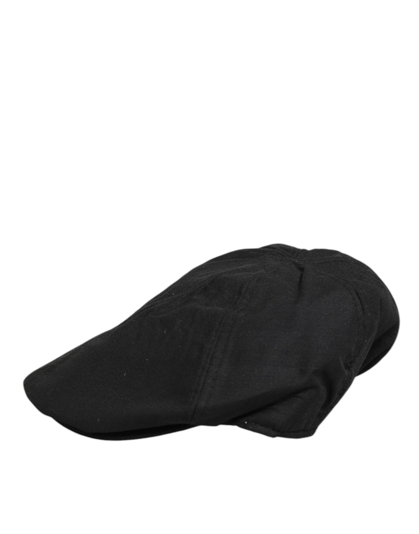 Dolce &amp; Gabbana Capello-Mütze aus schwarzem Baumwollstoff mit DG-Logo