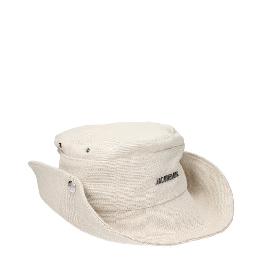Beige Leinen-Eimerhüte von Jacquemus