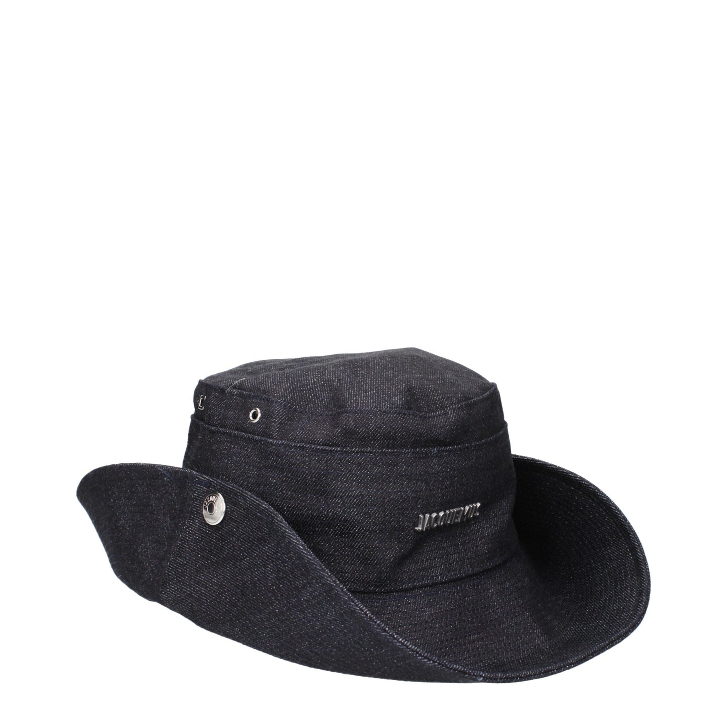 Jacquemus Sonnenhut aus blauer Baumwolle