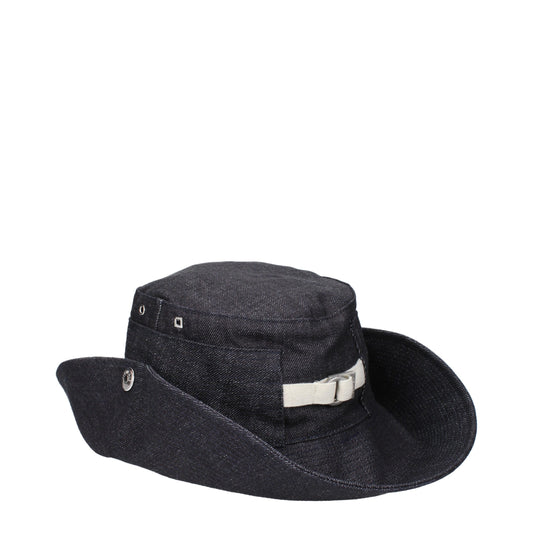 Jacquemus Sonnenhut aus blauer Baumwolle