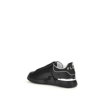Philipp Plein Schwarze Kalbsleder Bos Taurus Sneaker