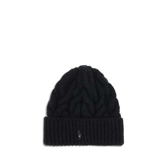 Moncler Grenoble Schwarze Fleece-Wollmütze