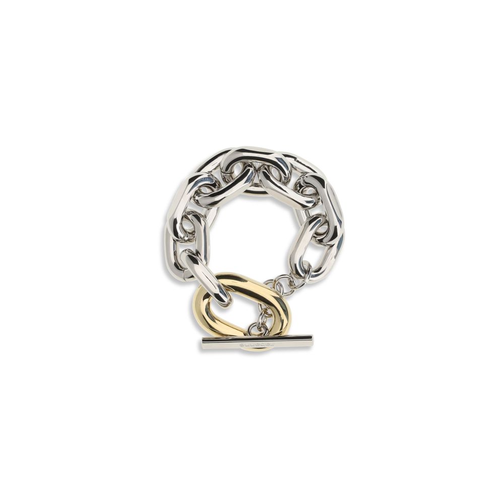 Rabanne Silbernes Metallarmband