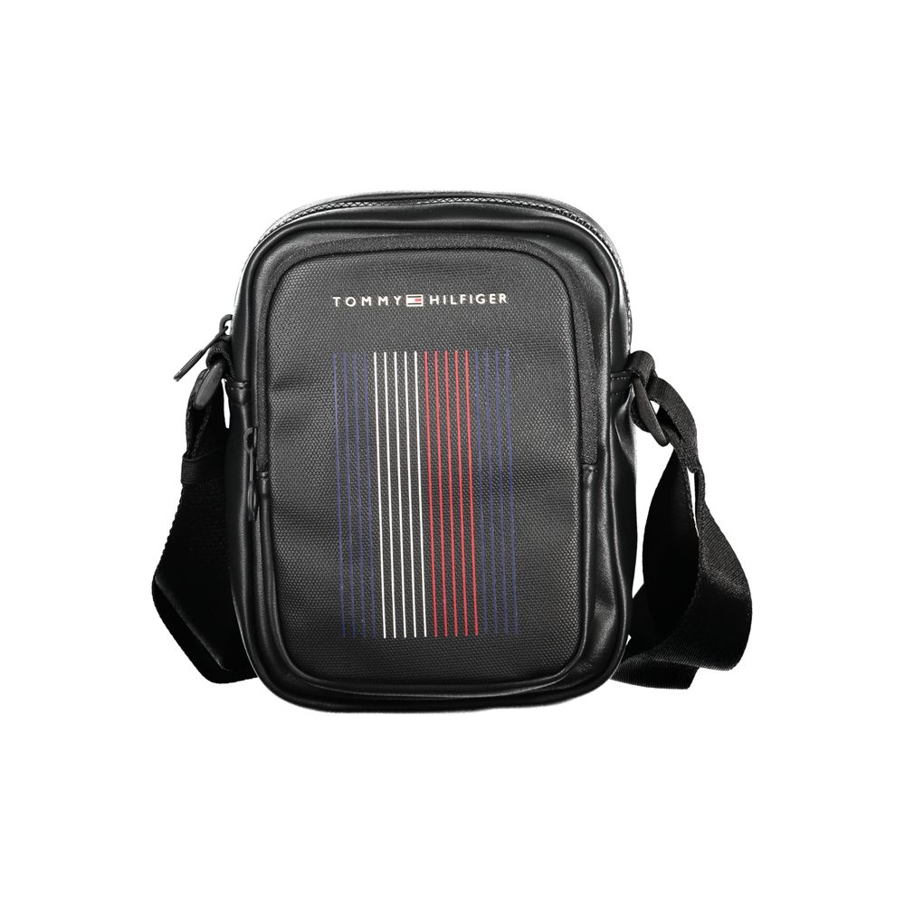 Tommy Hilfiger – Schwarze Umhängetasche aus Polyethylen