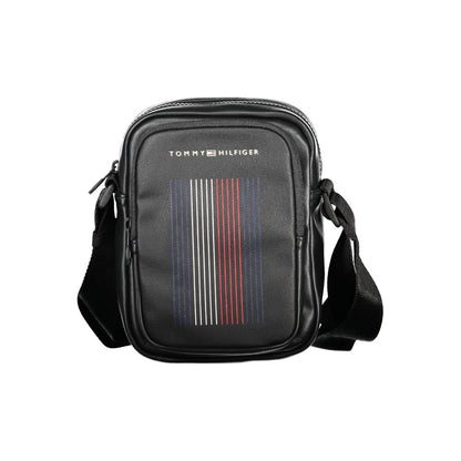Tommy Hilfiger – Schwarze Umhängetasche aus Polyethylen