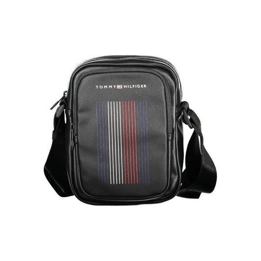 Tommy Hilfiger – Schwarze Umhängetasche aus Polyethylen
