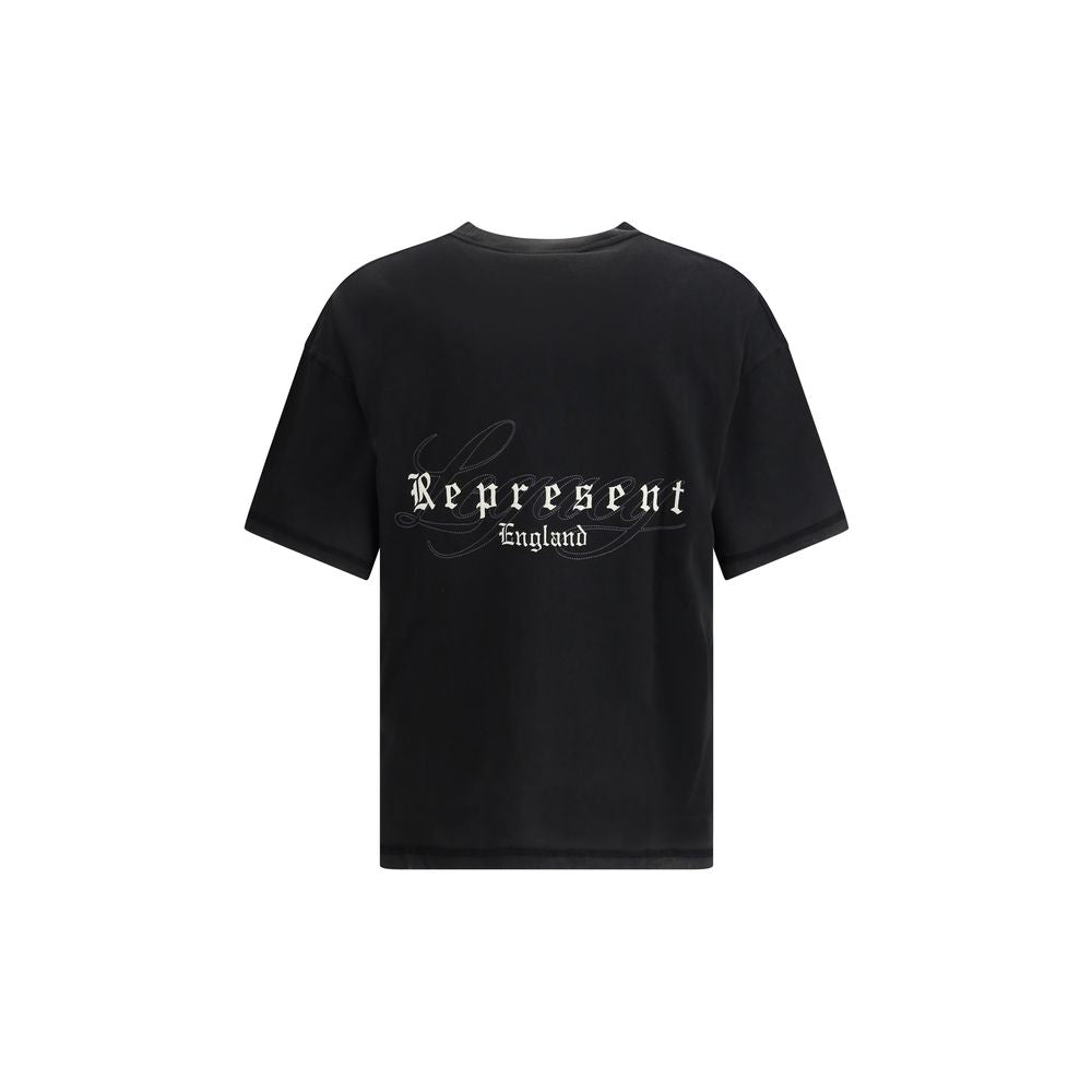 Schwarzes Baumwoll-T-Shirt von Represent