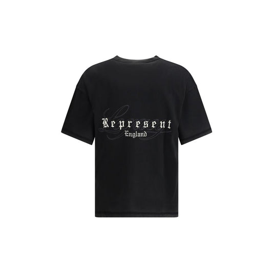 Schwarzes Baumwoll-T-Shirt von Represent