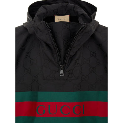 Gucci Schwarzer Polyester-Trenchcoat