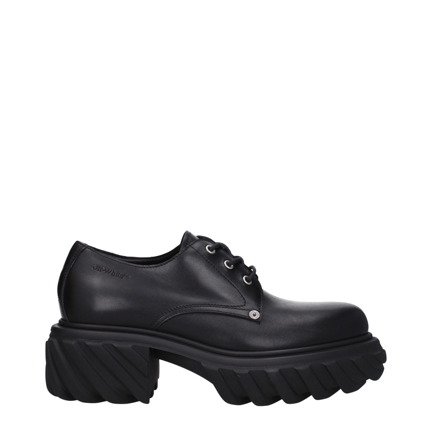 Off-White Oxfords und Derbys aus schwarzem Leder