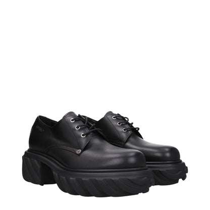Off-White Oxfords und Derbys aus schwarzem Leder