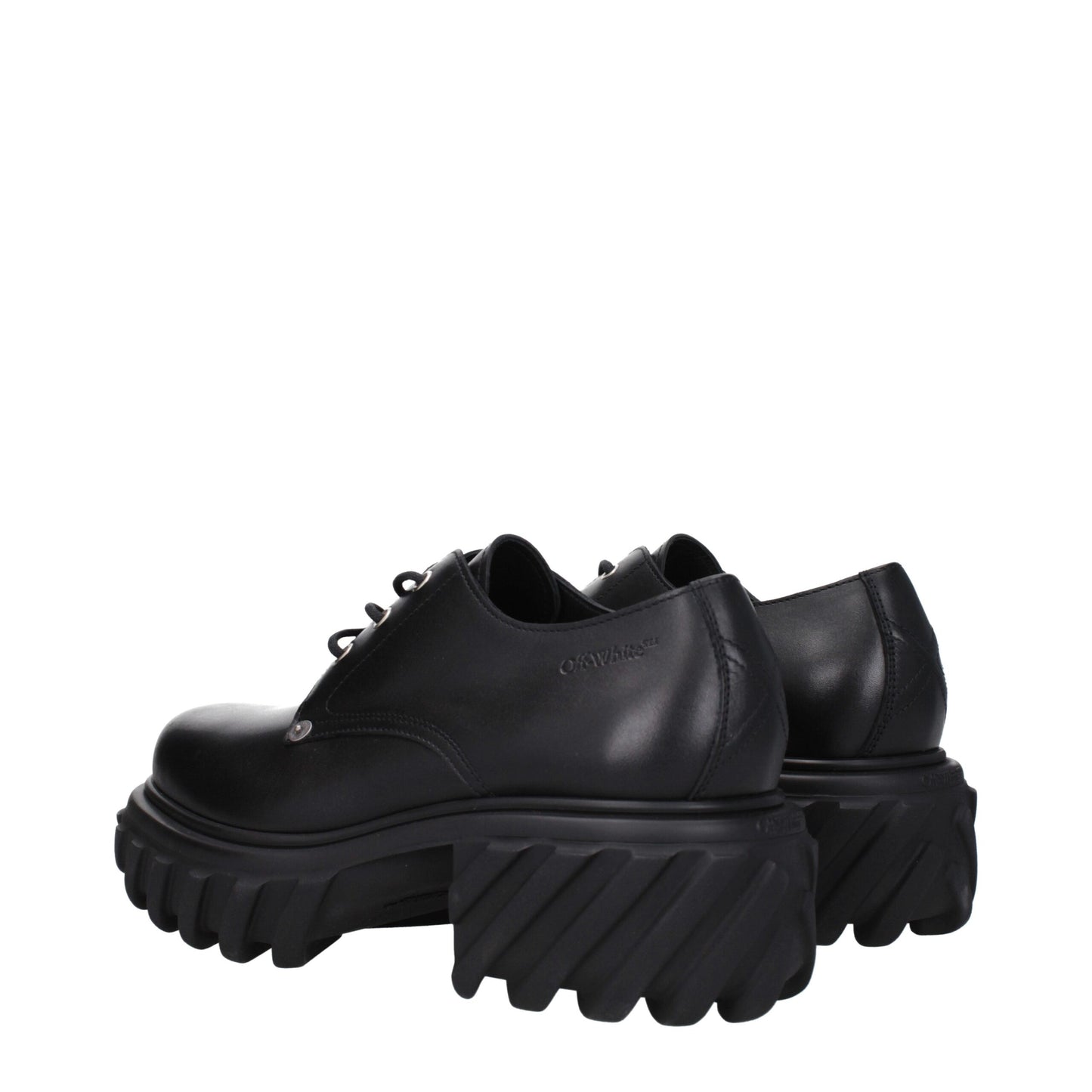 Off-White Oxfords und Derbys aus schwarzem Leder