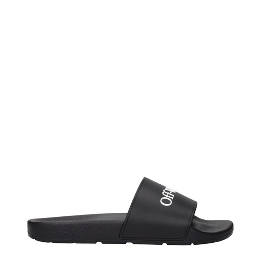Off-White Schwarze Baumwoll-Hausschuhe