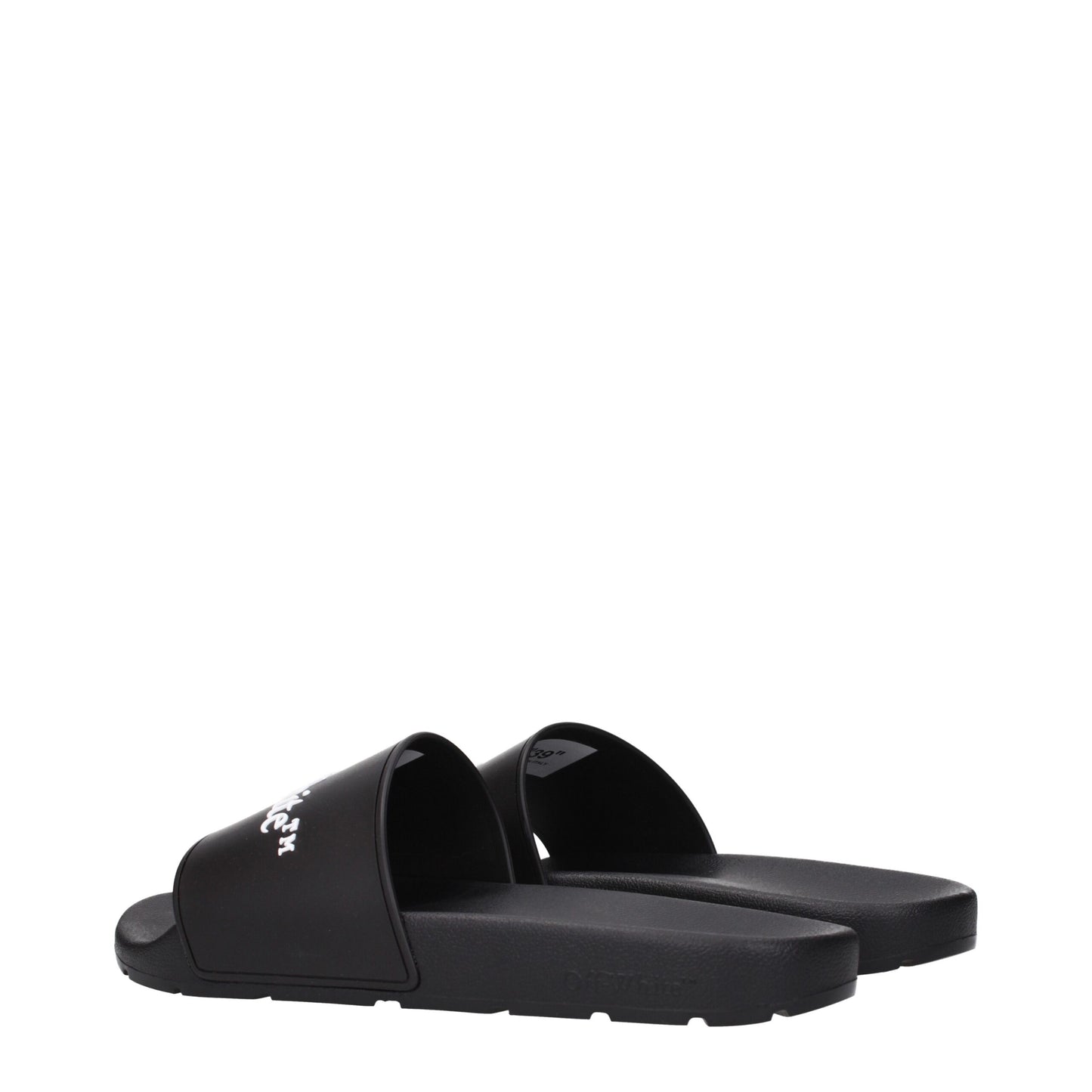 Off-White Schwarze Baumwoll-Hausschuhe