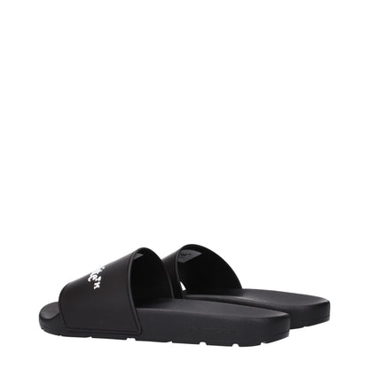 Off-White Schwarze Baumwoll-Hausschuhe
